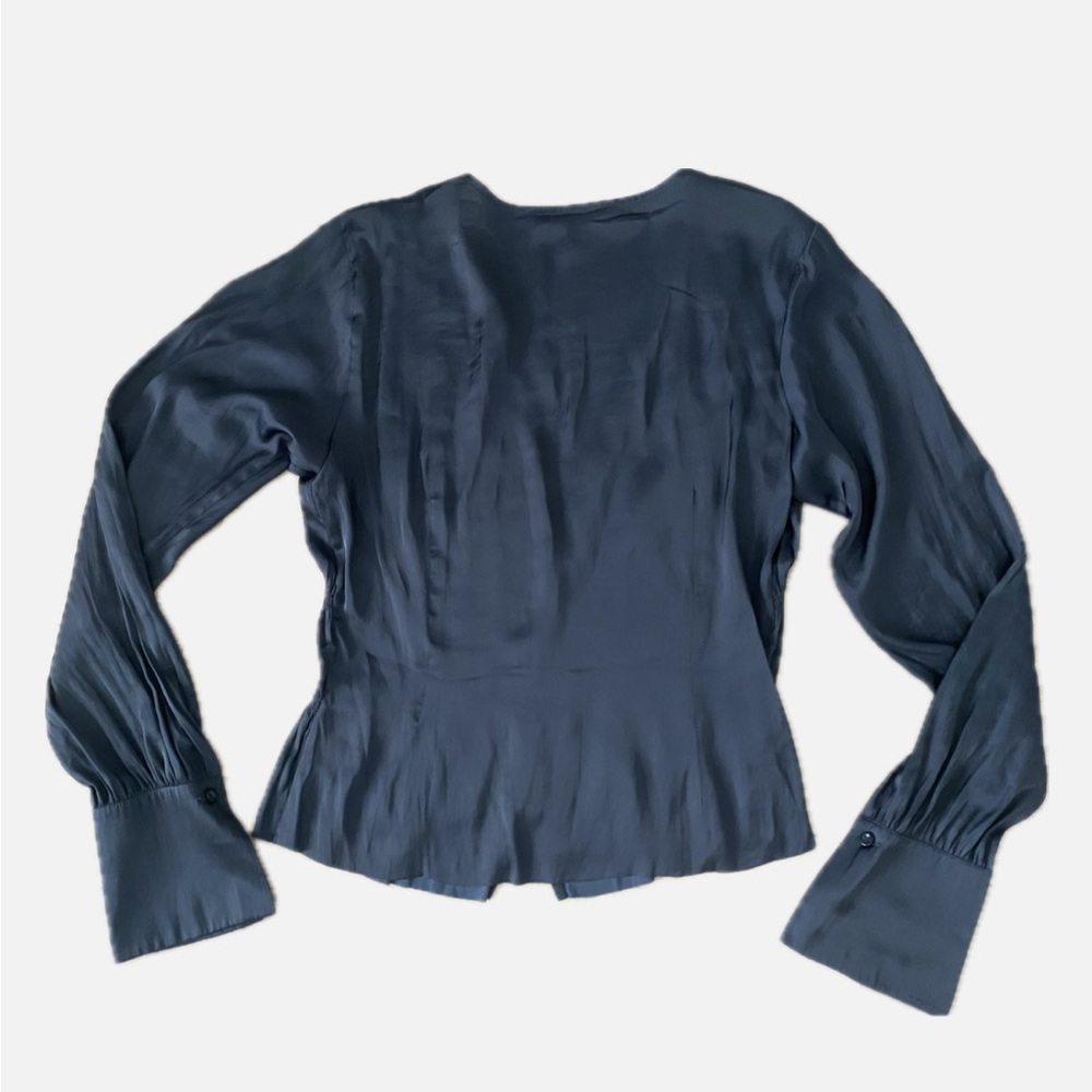 Frame Satin Black Long Sleeve Shirt - Picture 2 of 4